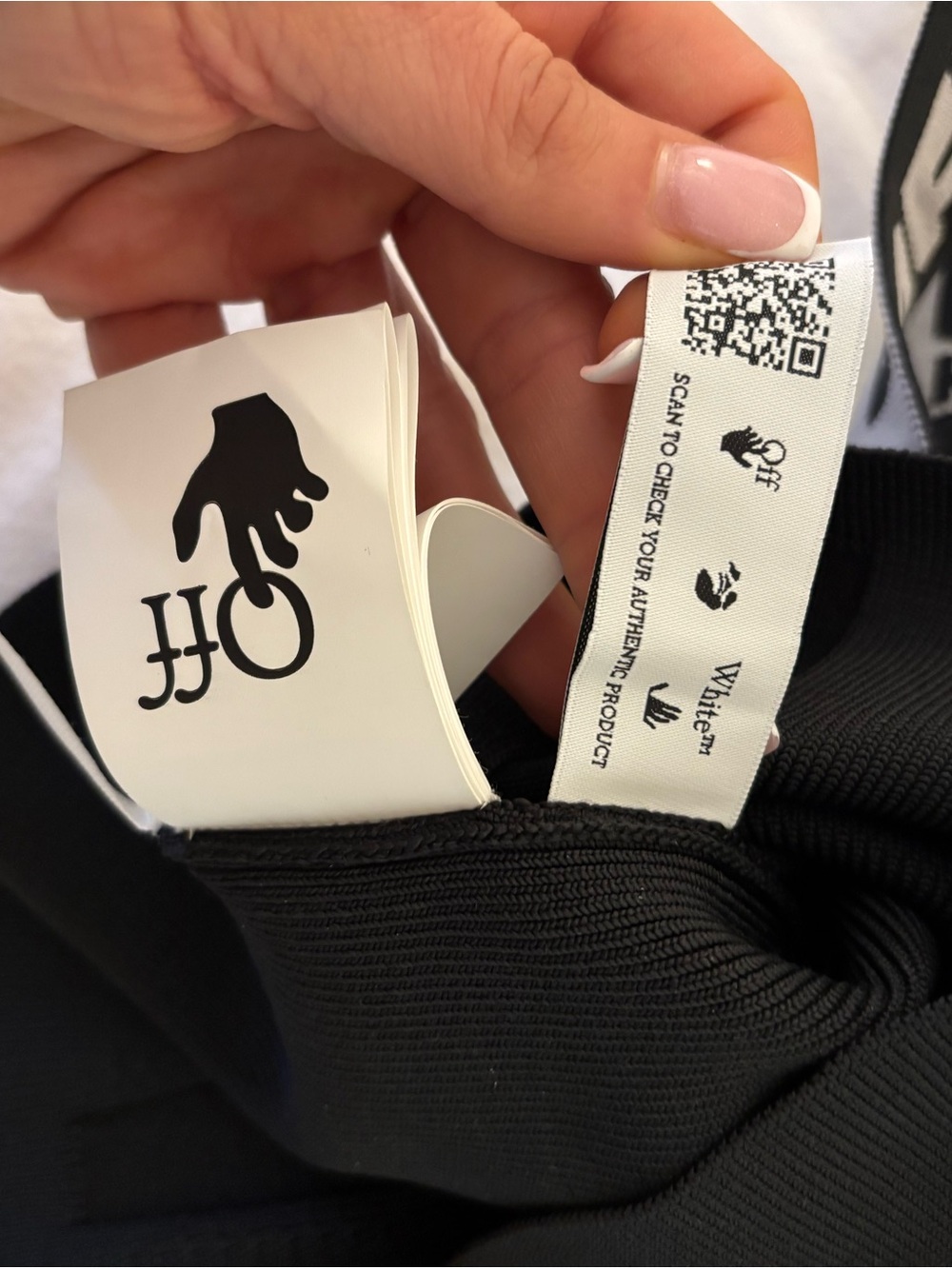 🖤 Off-White Ribbed Knit Bralette Top with Logo Straps - NWT 🖤 - Picture 4 of 5